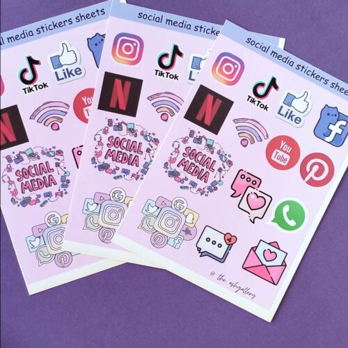 Social Media Stickers Sheets