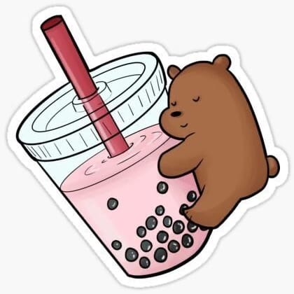 Bear Drink- Sticker