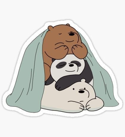 Sleeping Bear Bare-Sticker