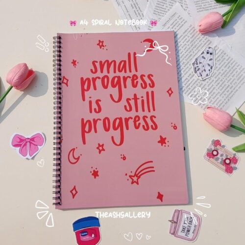 Small Progress is Still Progress-A4 Spiral Notebook