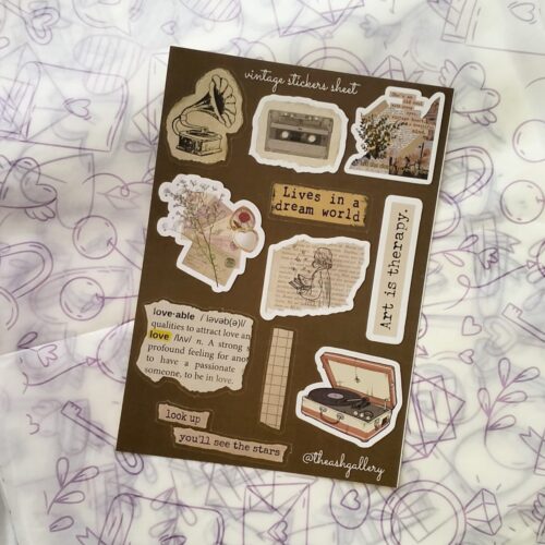 Vintage Stickers Sheet
