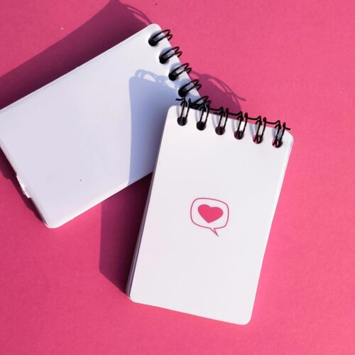 Cute Heart-Pocket Notepad