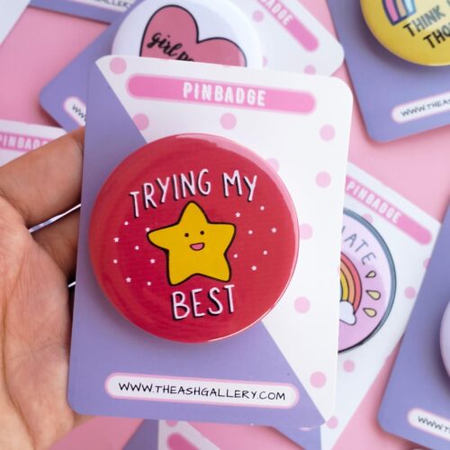 Trying my best - Pinbadge