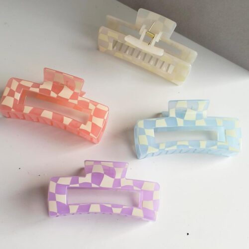 Plaid Pattern Hair Claw