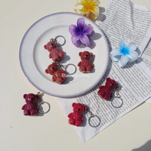 Cute Bear Keychain Matte Lipgloss