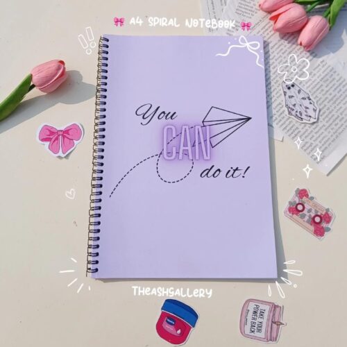 You Can Do it -A4 Spiral Notebook