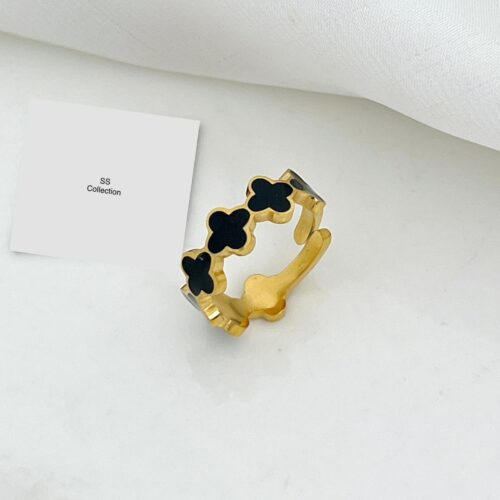 Black  Clover Adjustable Ring