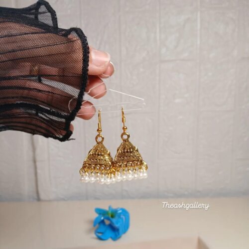 Golden Dome Shape Jhumki